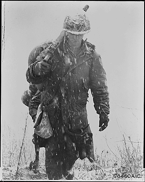 Bitter Cold, Bitter Fight. Korean War, ca. 12/1950. Credit: National Archives