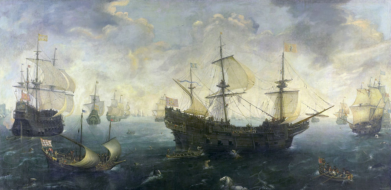 Spanish Armada ships wreaking havoc in the sea