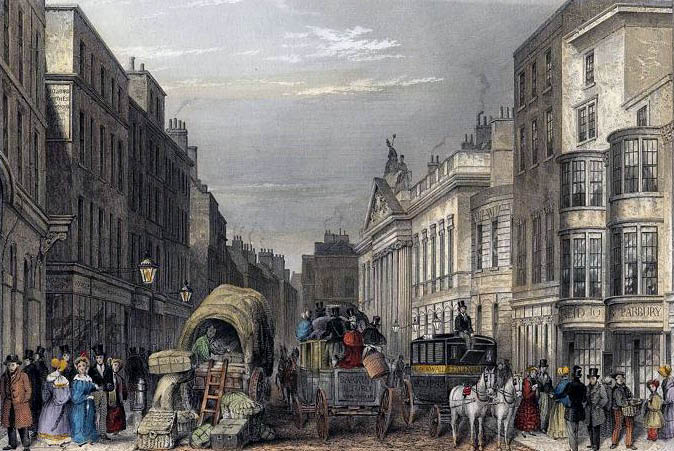 Leadenhall Street in Victorian London