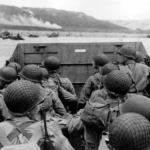 American troops approaching omaha beach on DDay