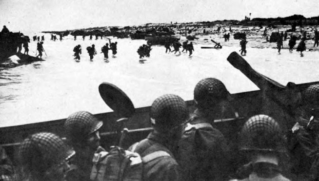 Assault troops landing on Utah Beach on D-Day. Image and caption credit: Center of Military History. U.S. Army.