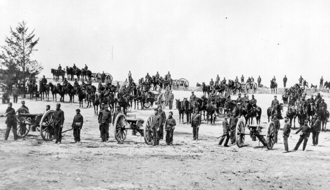 Ringgold, Ga., battery at drill. Image and caption credit: National Archives.