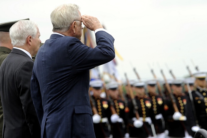 Jeremiah Denton saluting