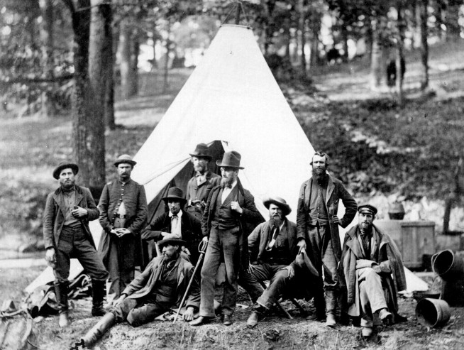 Scouts and guides for the Army of the Potomac, Berlin, Md., October 1862. Image and caption: National Archives.