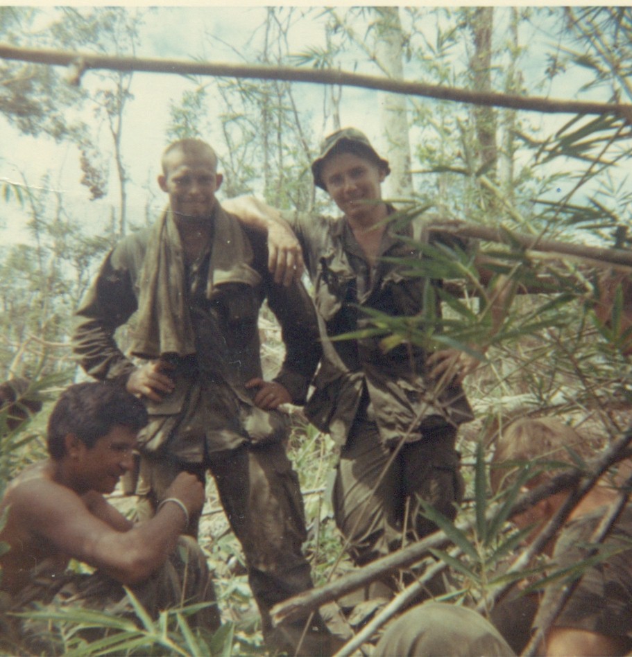 Charlie Company “grunts” on break, pre battle (courtesy of former Charlie Co. SP4 sniper Rick Hokenson)