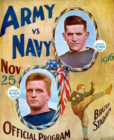 1916 Official Army Navy game cover. Image and caption: Special Collections & Archives Department, Nimitz Library, United States Naval Academy. 