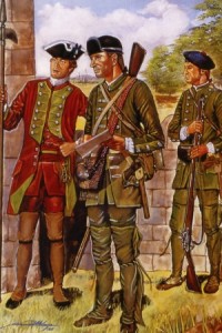 A depiction of Rogers’ Rangers, as they would have been seen c.1760. The green uniforms in themselves were something of a revolution, as they constituted an early form of camouflage and were an indication of the value the Rangers placed on concealability. Image credit: National Archives. Caption credit: America's Elite by Chris McNab.