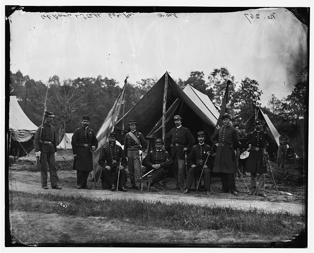 Col. Davis and staff of 69th Pennsylvania Infantry, Gettysburg, PA. June 1865. Credit: Library of Congress