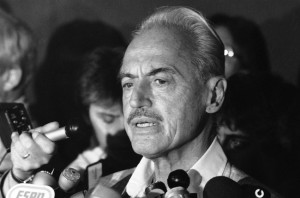 Marvin Miller during the 1981 baseball players strike. This image is in the public domain via The New York Times.