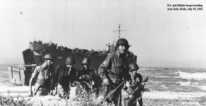  American and British troops landing near Gela, Sicily, July 10, 1943. By U.S. military - Joint Force Quarterly, Matthew G. St. Clair, "Air Support of the Allied Landings in Sicily, Salerno, and Anzio". Image is in the public domain via Wikimedia.com</em