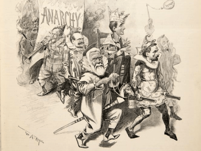 political cartoon of the pullman strike