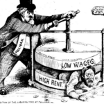 political cartoon of the laboring man at pullman