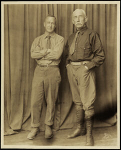Ellsworth (left) and Amundsen posing in Nome after their triumphant transpolar flight. (National Library of Norway)