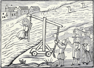 Ducking stool illustration