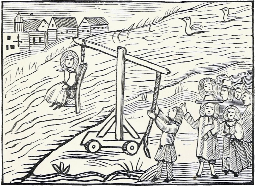 Ducking stool illustration