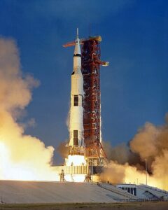 Apollo 11 launch from Kennedy Space Center on July 16, 1969.