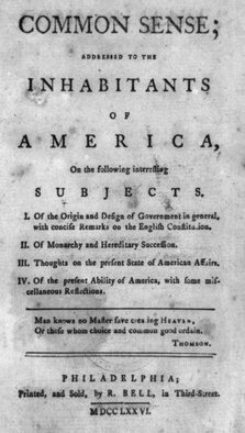 Common Sense pamphlet by Thomas Paine