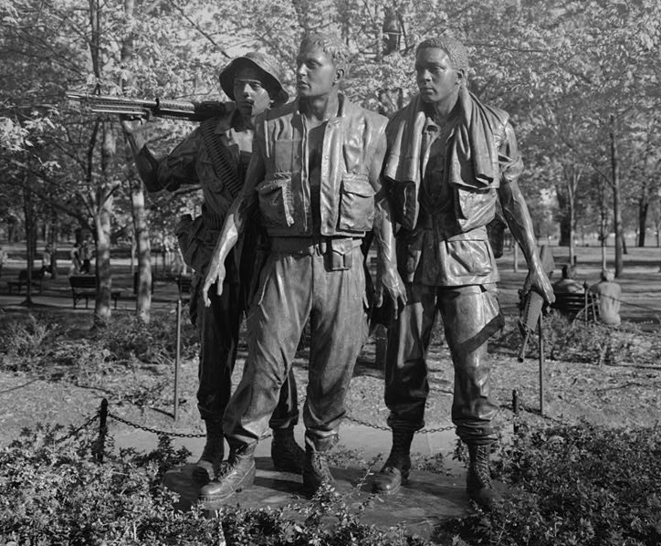 The Frederick Hart bronze statue Three Soldiers at the Vietnam Veterans Memorial in Washington D.C.