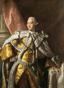 King George III's coronation portrait in 1762. Public domain.