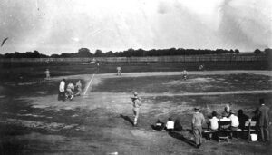 Early baseball game at Kyle Field in Texas
